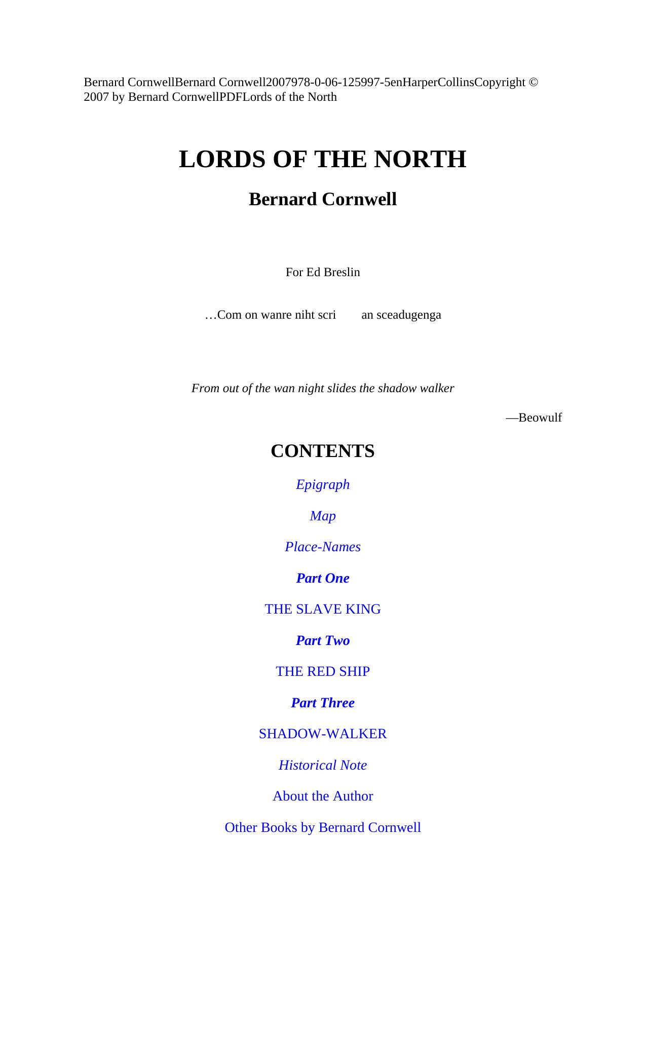 Lords of the North (Saxon Chronicles, Book 3) by Bernard Cornwell