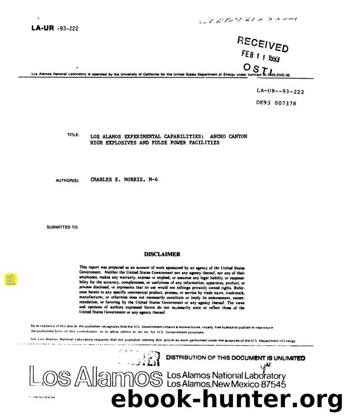 Los Alamos experimental capabilities   Ancho Canyon high explosives and pulse power facilities  None by LANL Research Library LWW Project