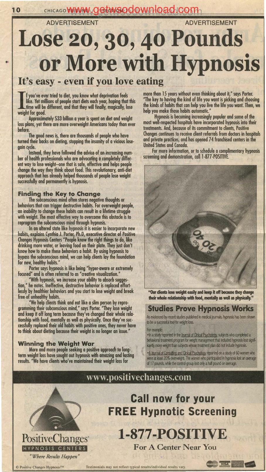 Lose 20 30 40 Pounds or More with Hypnosis by Unknown