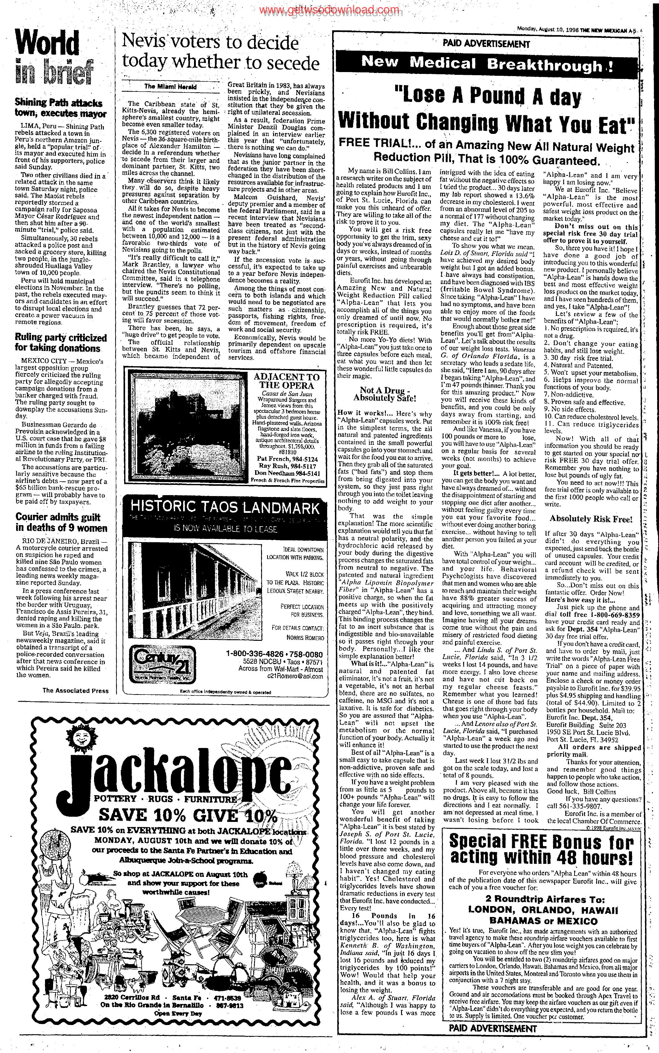 Lose A Pound A day Without Changing What You Eat by Copyright 2007 Heritage Microfilm Inc. and Newspaperarchive.com