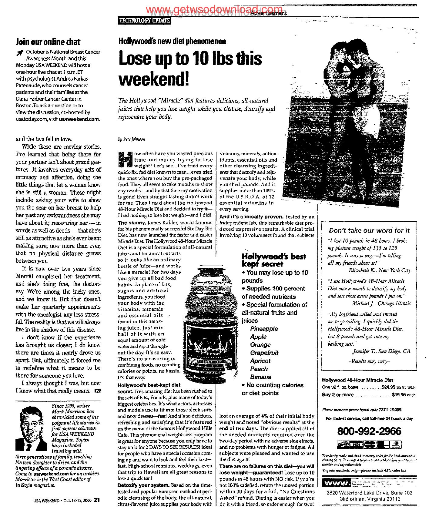 Lose Up to 10 Lbs This Weekend by Copyright 2005 Heritage Microfilm Inc. and Newspaperarchive.com