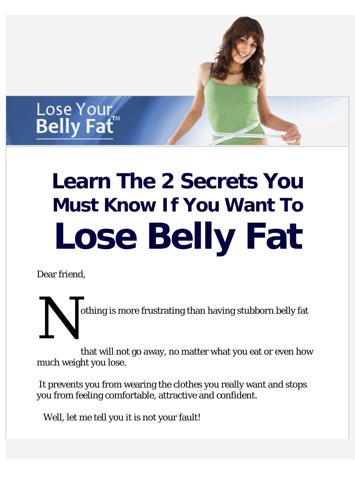 Lose Your Belly Fat Program. by Best of Kuszter's Collection