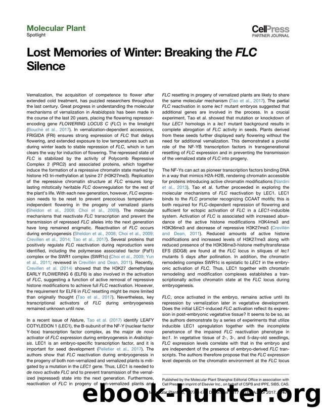 Lost Memories of Winter: Breaking the FLC Silence by Miyuki Nakamura & Iva Mozgova & Lars Hennig