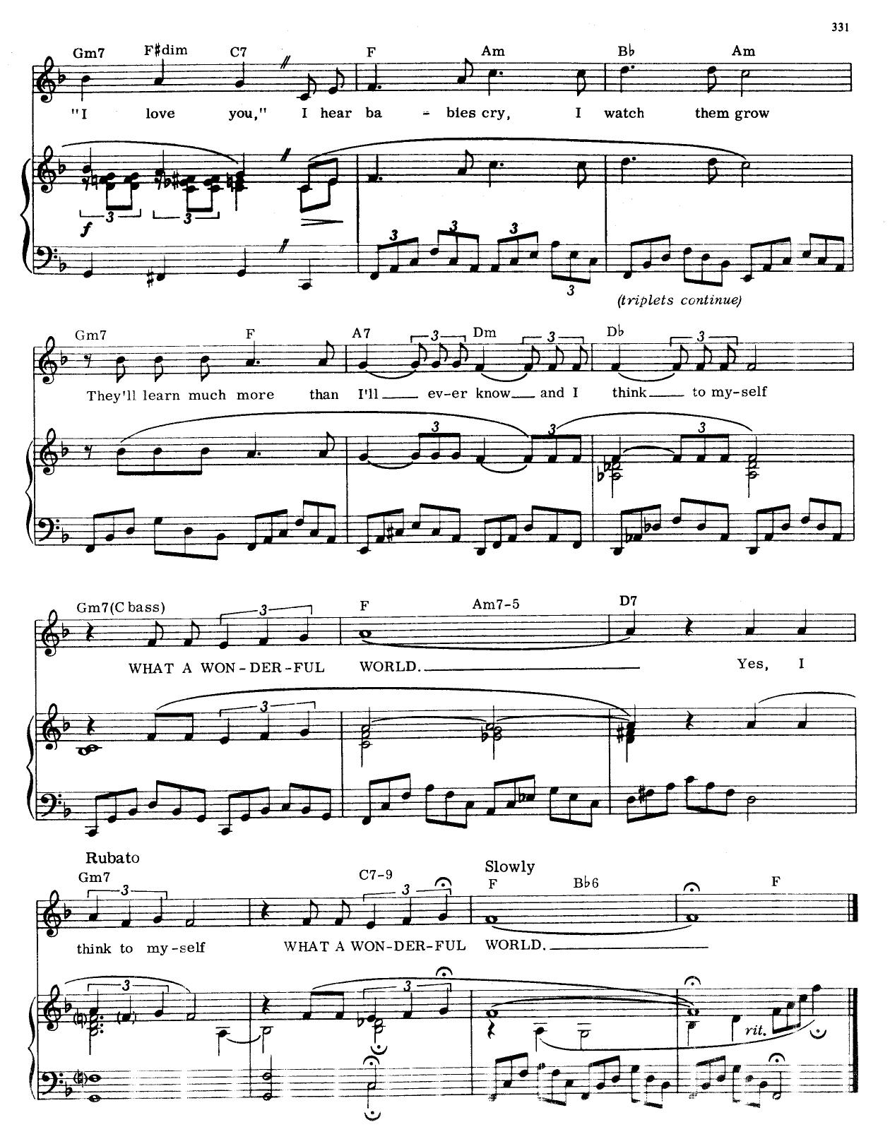 Louis Armstrong by What a Wonderful World ver.2