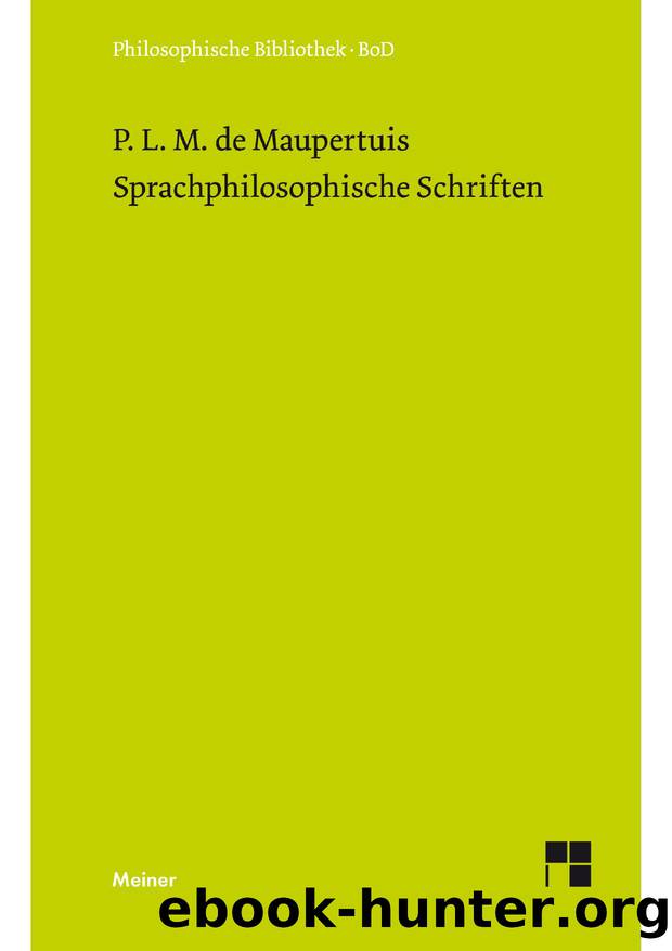 Louis by Sprachphilosophische Schriften (9783787326334)