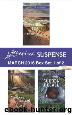 Love Inspired Suspense March 2016--Box Set 1 of 2 by Melody Carlson