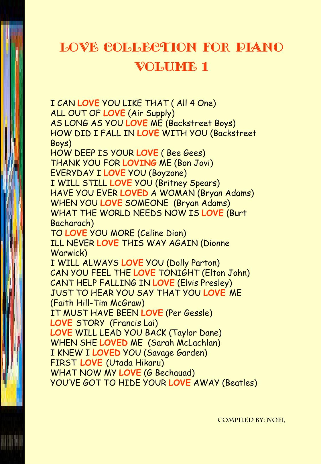 Love Songs Collection by noel