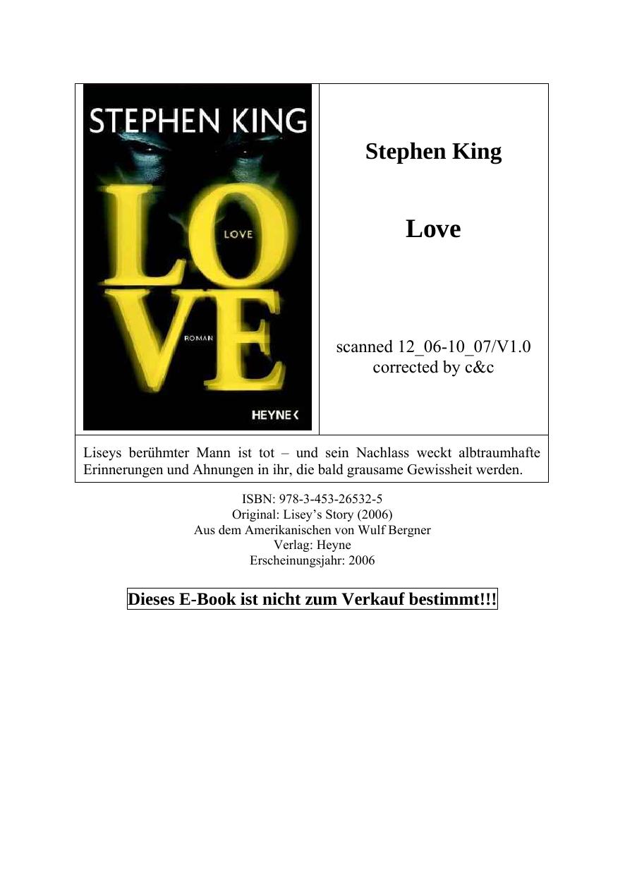 Love by Stephen King