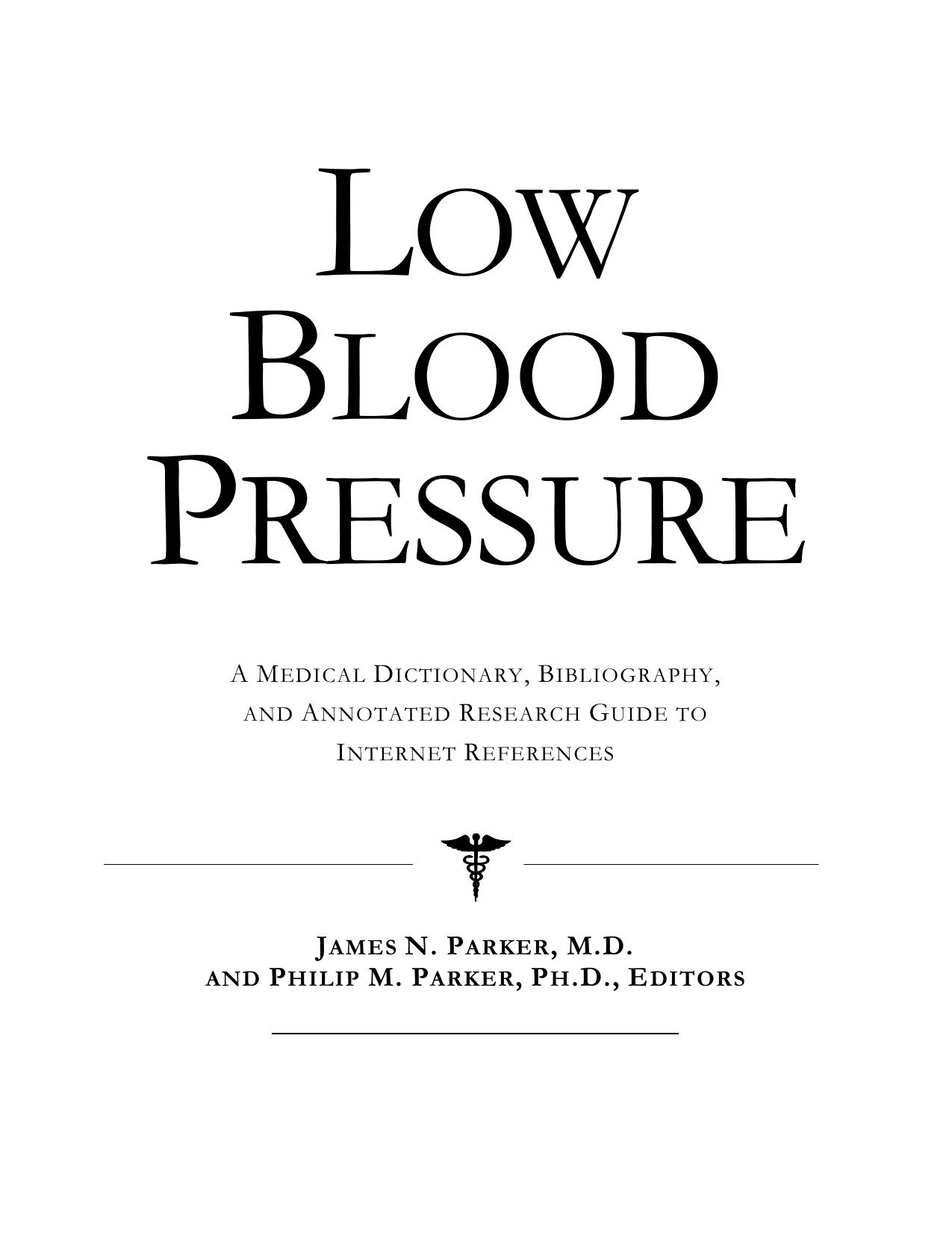 Low Blood Pressure by Unknown