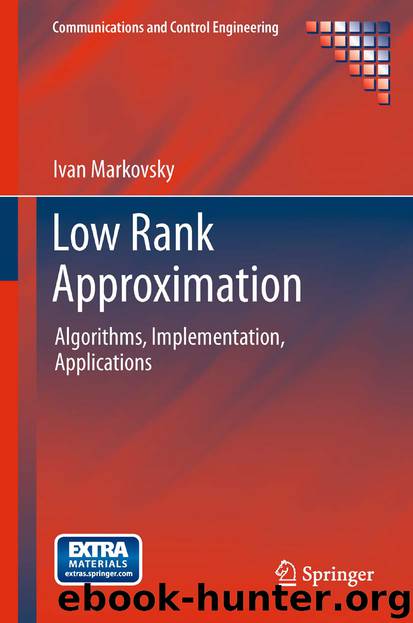 Low Rank Approximation by Ivan Markovsky