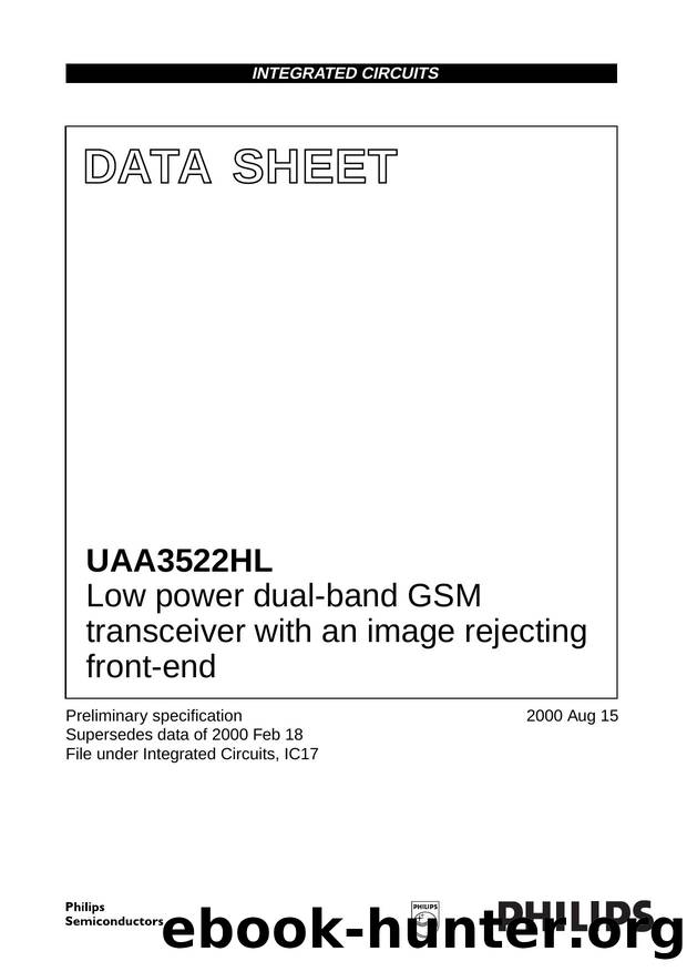 Low power dual-band GSM transceiver with an image rejecting front-end by Philips Semiconductors