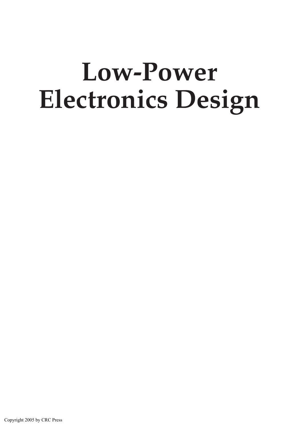Low-power electronics design by Christian Piguet