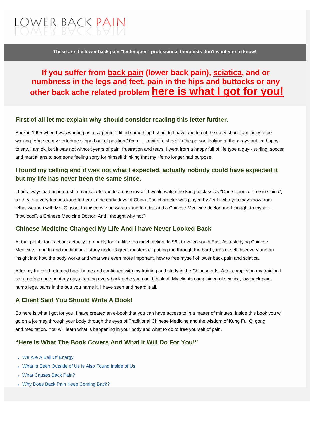 Lower Back Pain. by Best of Kuszter's Collection