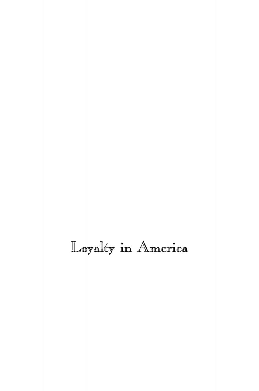 Loyalty in America. by John H. Schaar