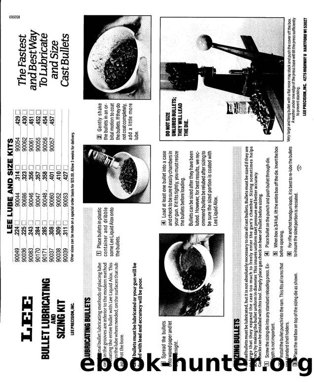 Lube And Sizing Kit by Unknown