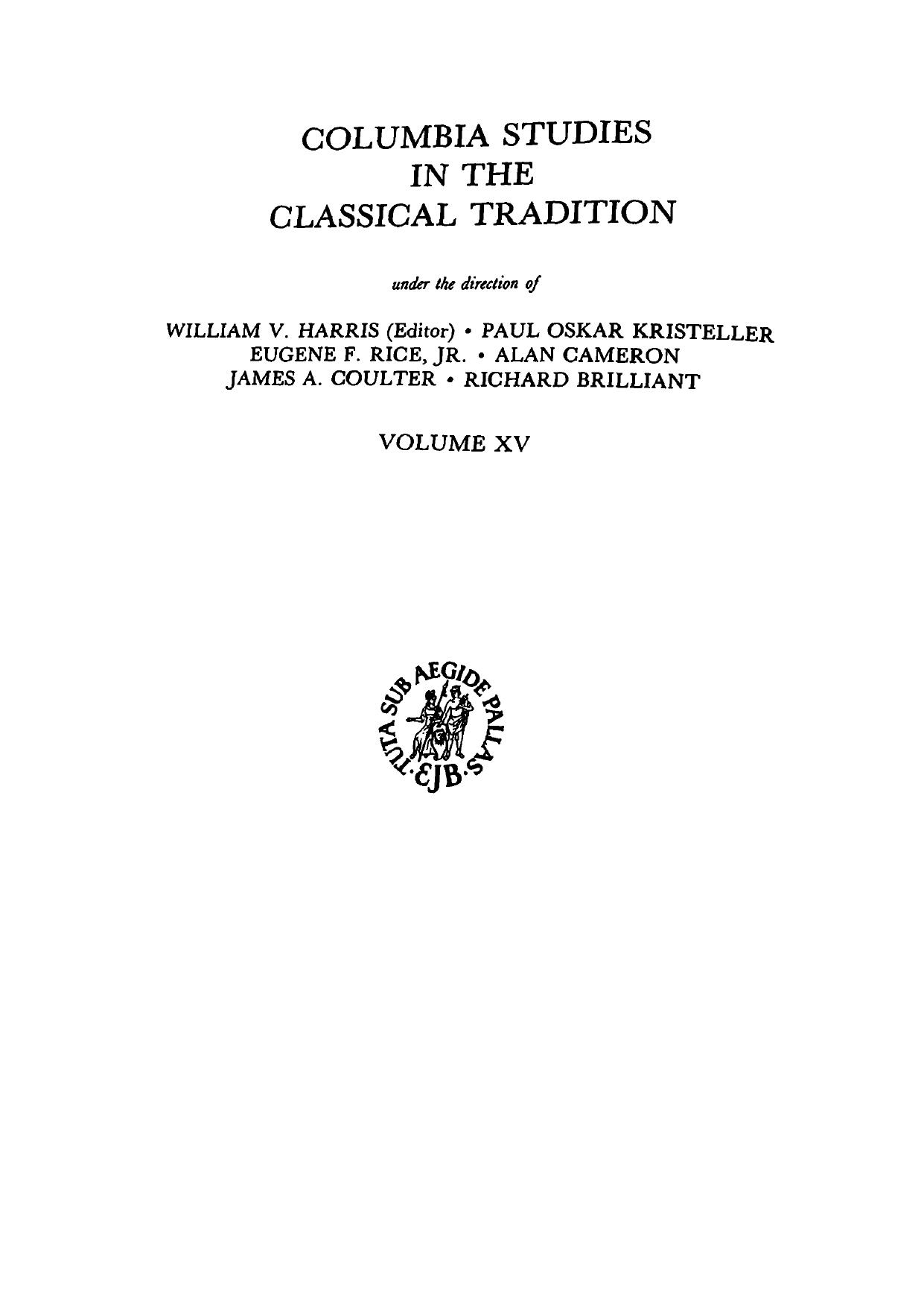 Lucretius on Love and Sex: A Commentary on De Rerum Natura IV, 1030-1287 with Prolegomena, Text and Translation by Robert Duncan Brown; Titus Lucretius Carus