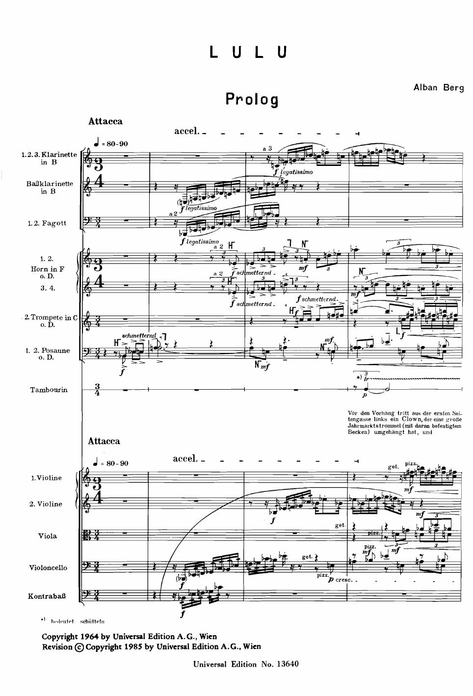 Lulu--Full Score by Unknown