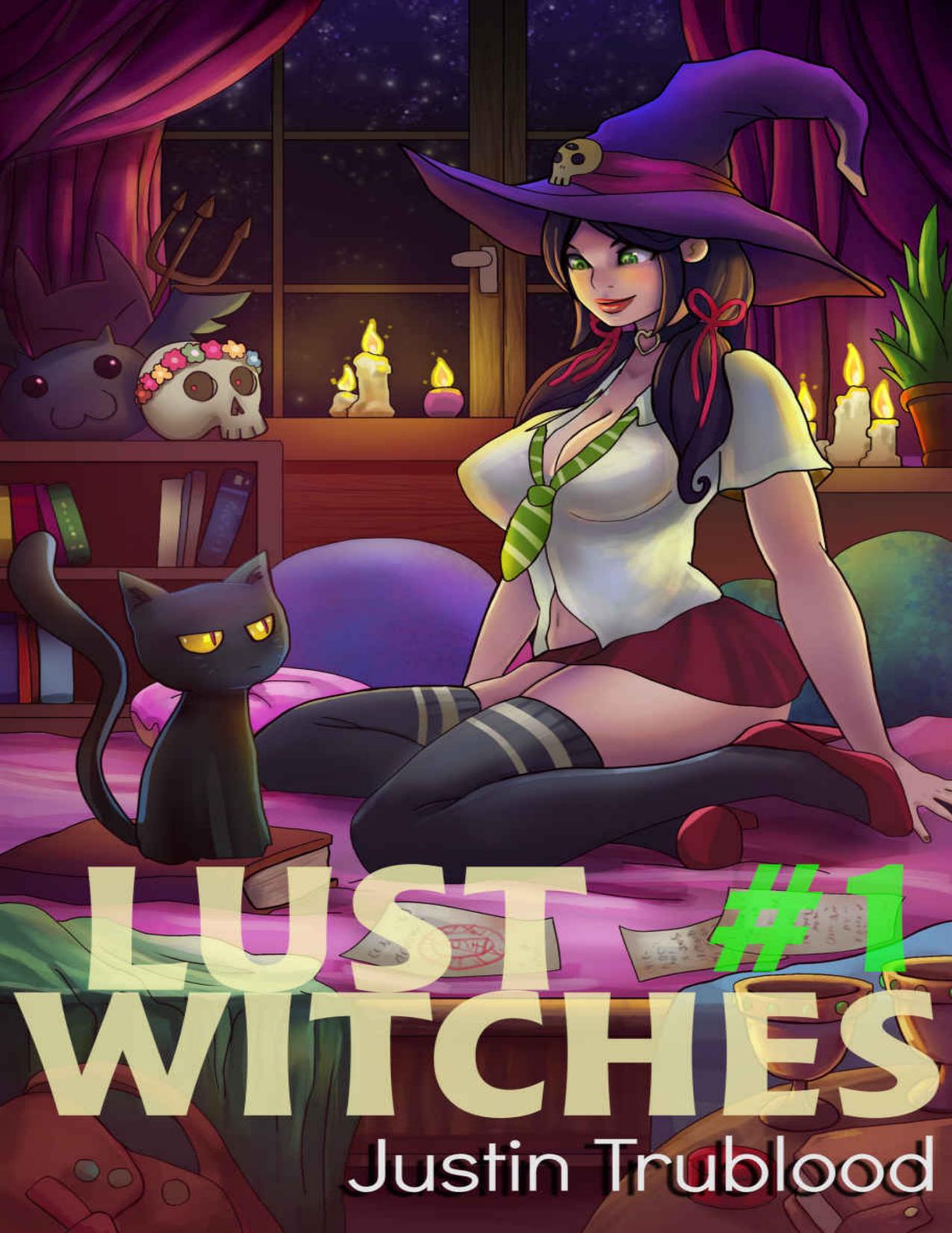 Lust Witches #1: A Men's Urban Fantasy Adventure (Familiar Magic) by Justin Trublood