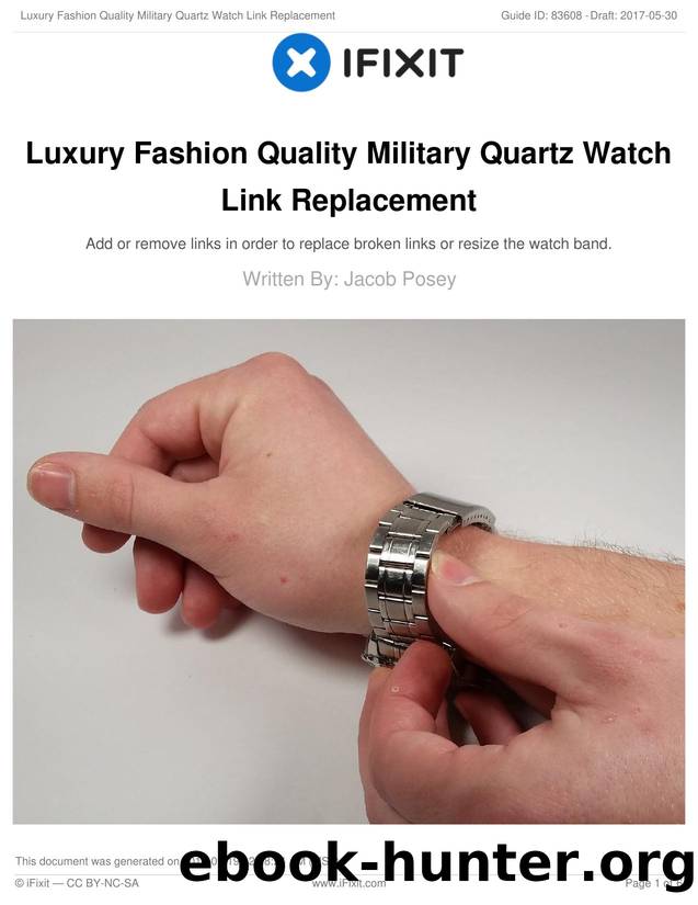 Luxury Fashion Quality Military Quartz Watch Link Replacement by Unknown