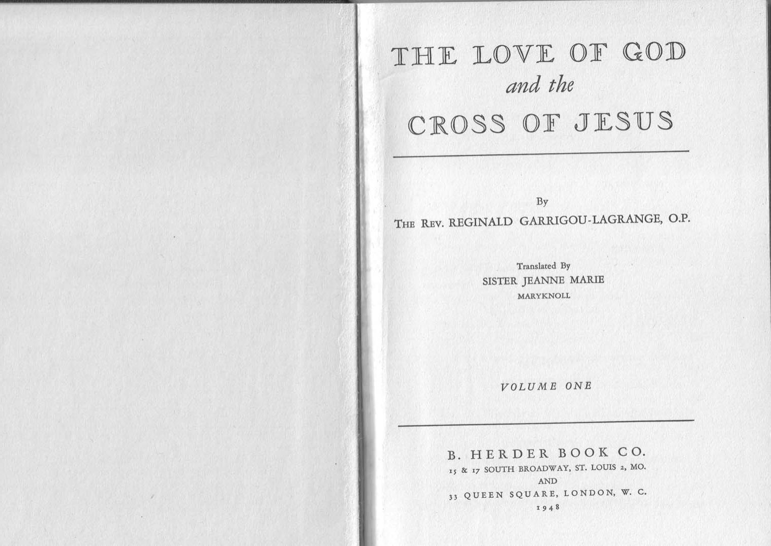 Lv of God and Crss of Jesus.PDF by Garrigou-Lagrange Reginald O.P