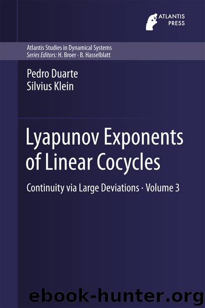 Lyapunov Exponents of Linear Cocycles by Pedro Duarte & Silvius Klein