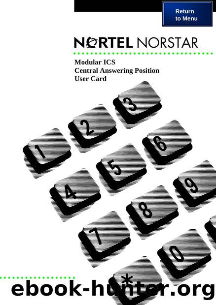 M series Central Answering Position User Card by Unknown
