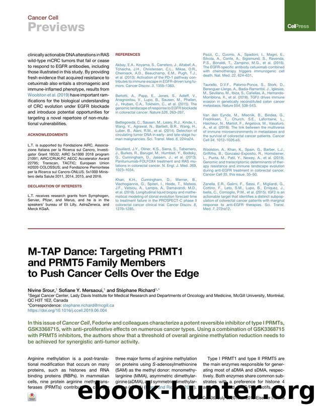 M-TAP Dance: Targeting PRMT1 and PRMT5 Family Members to Push Cancer Cells Over the Edge by Nivine Srour & Sofiane Y. Mersaoui & Stéphane Richard