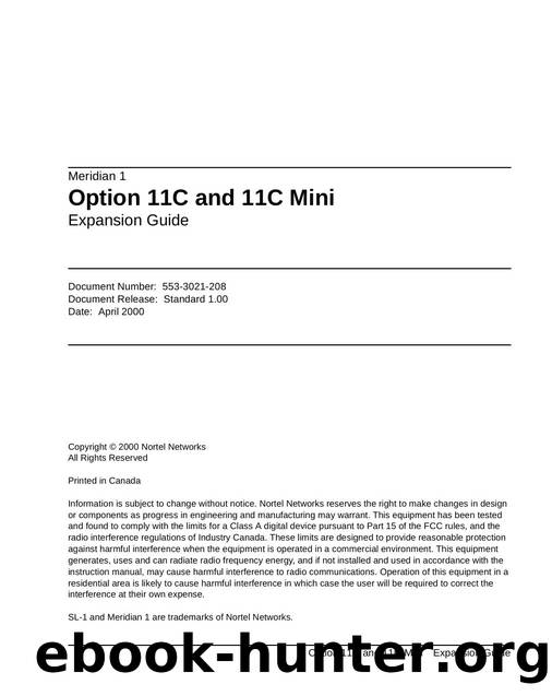 M1 R25 Option 11C and 11C Mini Expansion Guide by Unknown