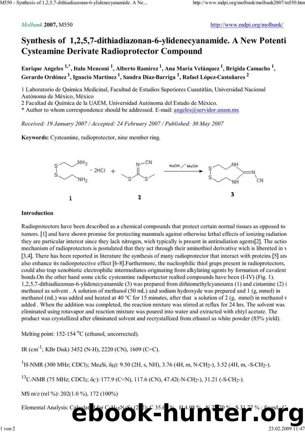 M550 - Synthesis of 1,2,5,7... by MDPI-Frey