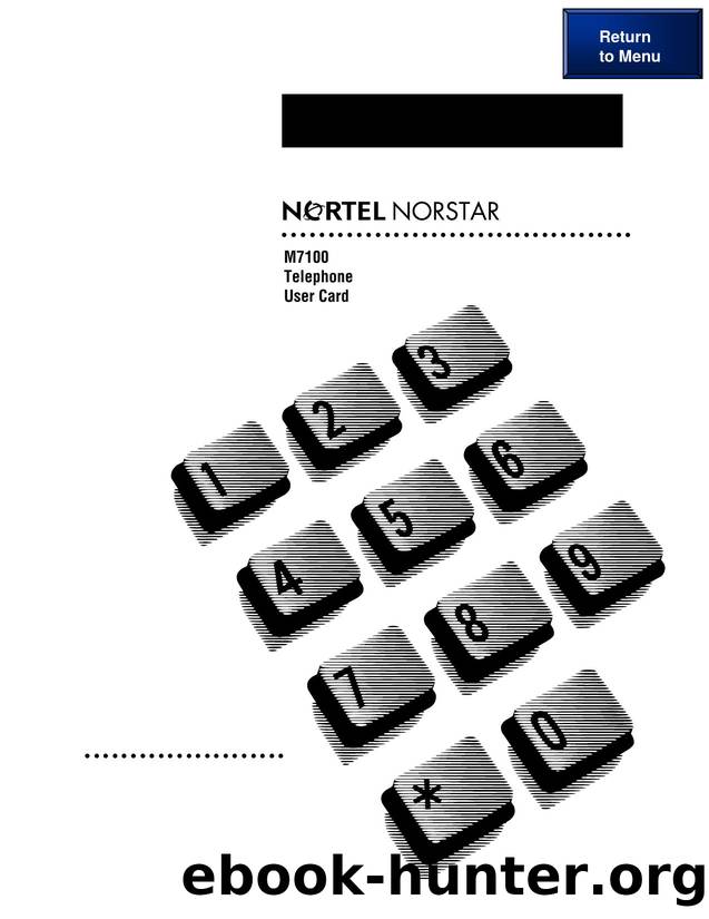 M7100 Telephone User Card by Unknown