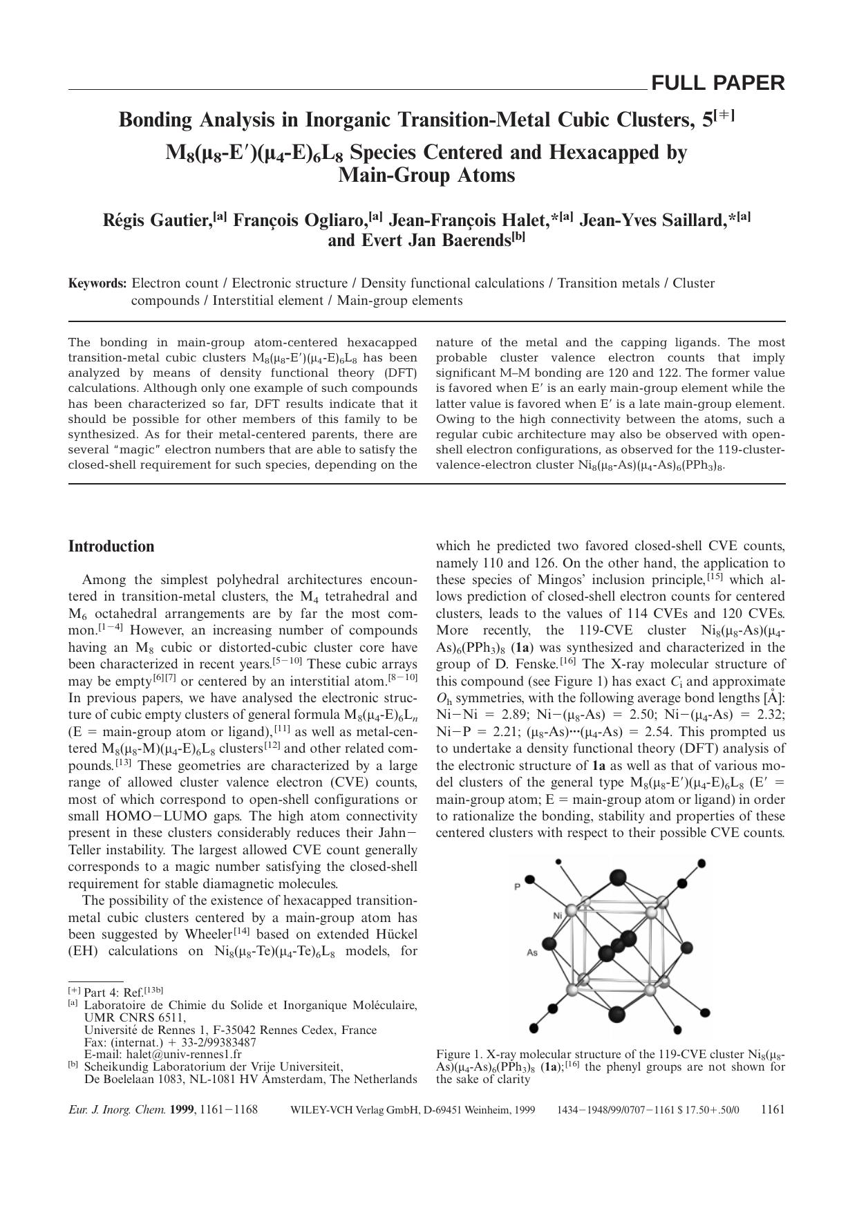 M8([mgr]8-E[prime])([mgr]4-E)6L8 Species Centered and Hexacapped by Main-Group Atoms by Unknown