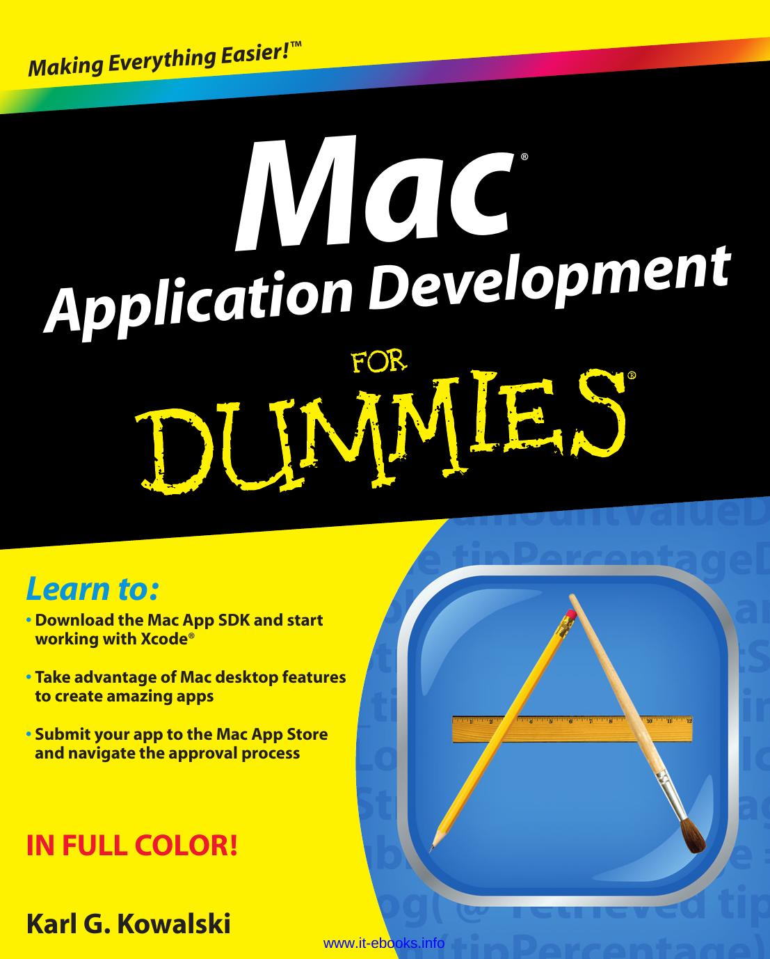 MAC Application Development for Dummies by Kowalski Karl G