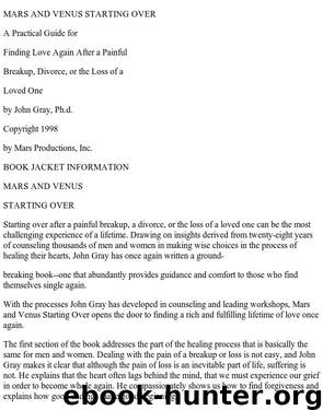 MARS AND VENUS STARTING OVER by A Practical Guide for