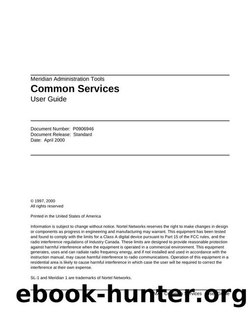 MAT Common Services User Guide by Unknown