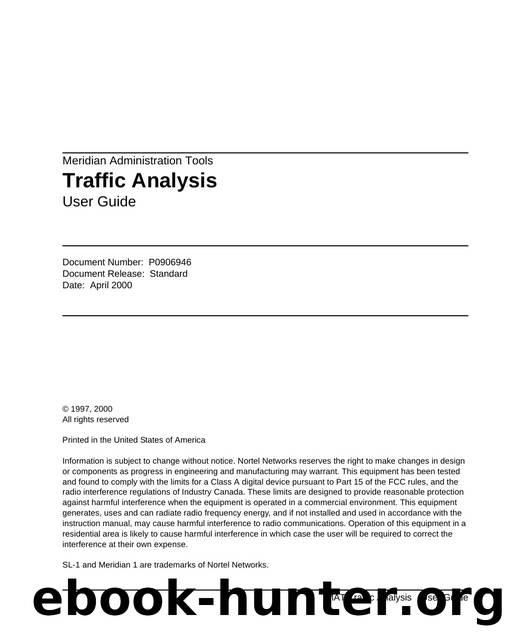 MAT Traffic Analysis User Guide by Unknown