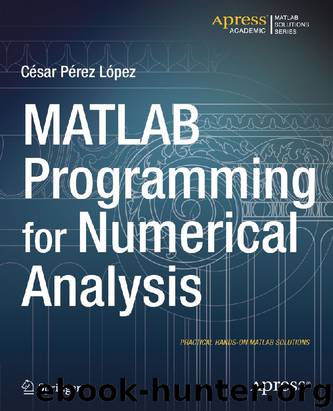 MATLAB Programming for Numerical Analysis by César Pérez López