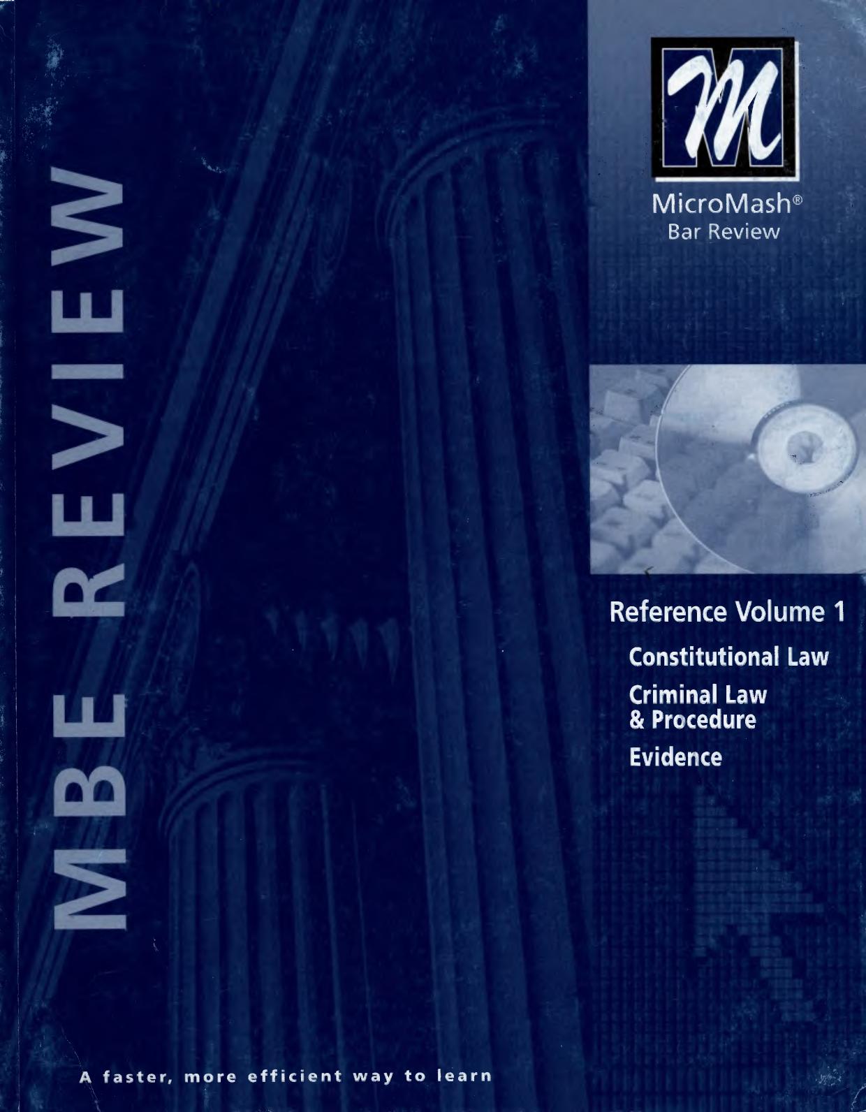 MBE Review Reference Volume 1 by Unknown