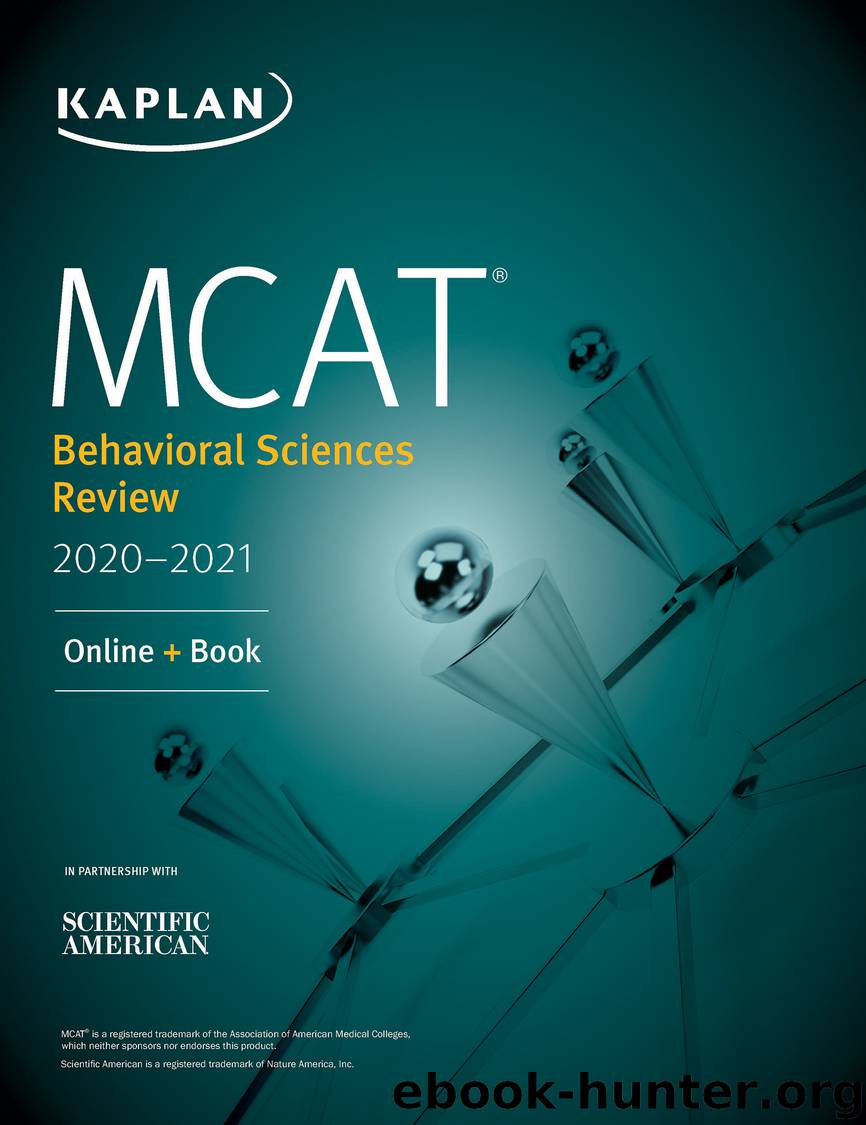 MCAT Behavioral Sciences Review 2020-2021 by Kaplan Test Prep