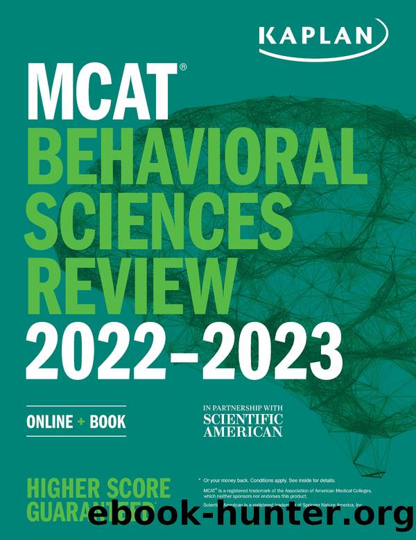 MCAT Behavioral Sciences Review 2022-2023 by Kaplan Test Prep