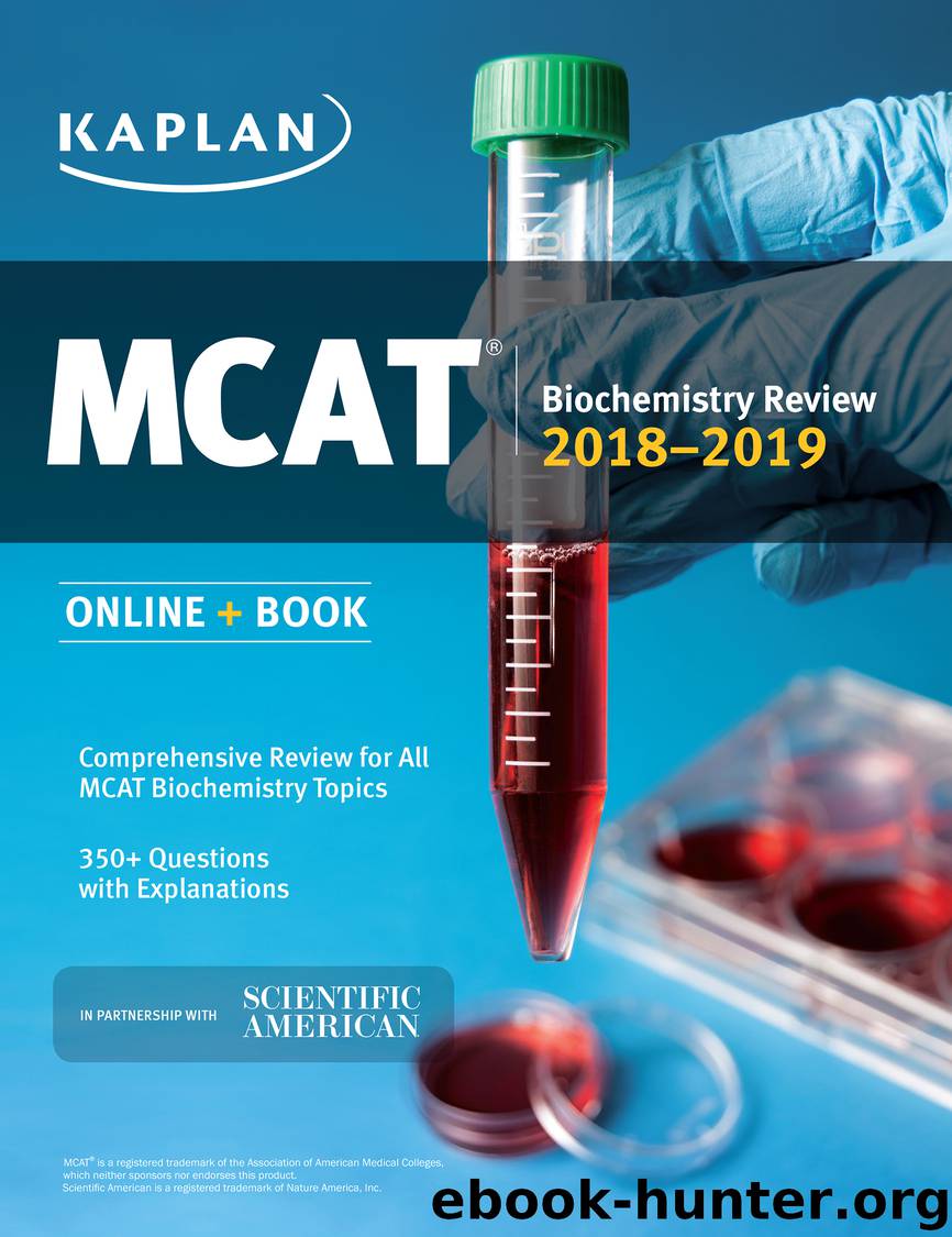 MCAT Biochemistry Review 2018-2019 by Kaplan Test Prep