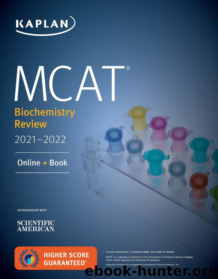 MCAT Biochemistry Review 2021-2022 by Kaplan Test Prep