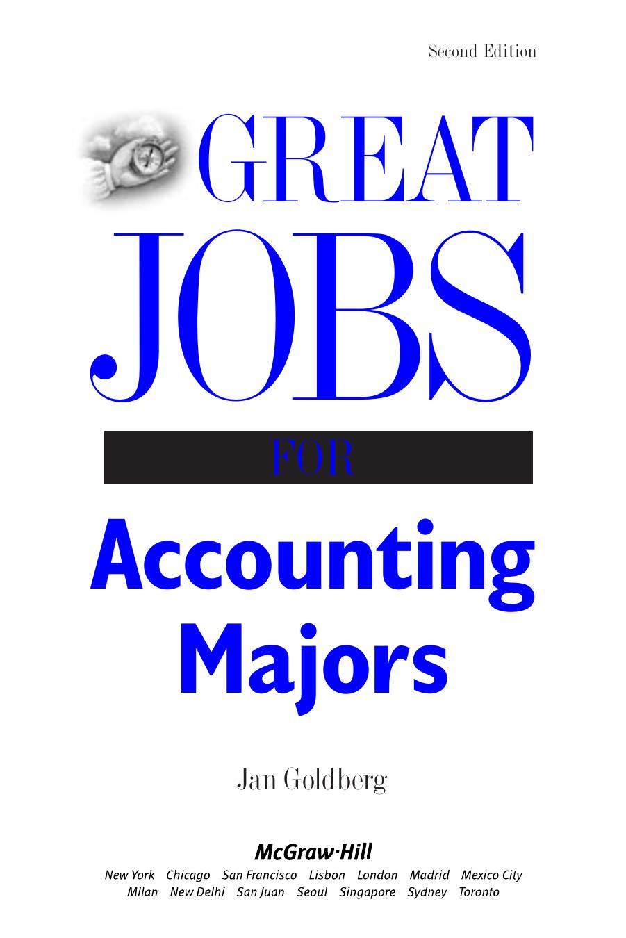 MCGraw-Hill Osborne Great Jobs for Accounting Majors 2nd by Unknown