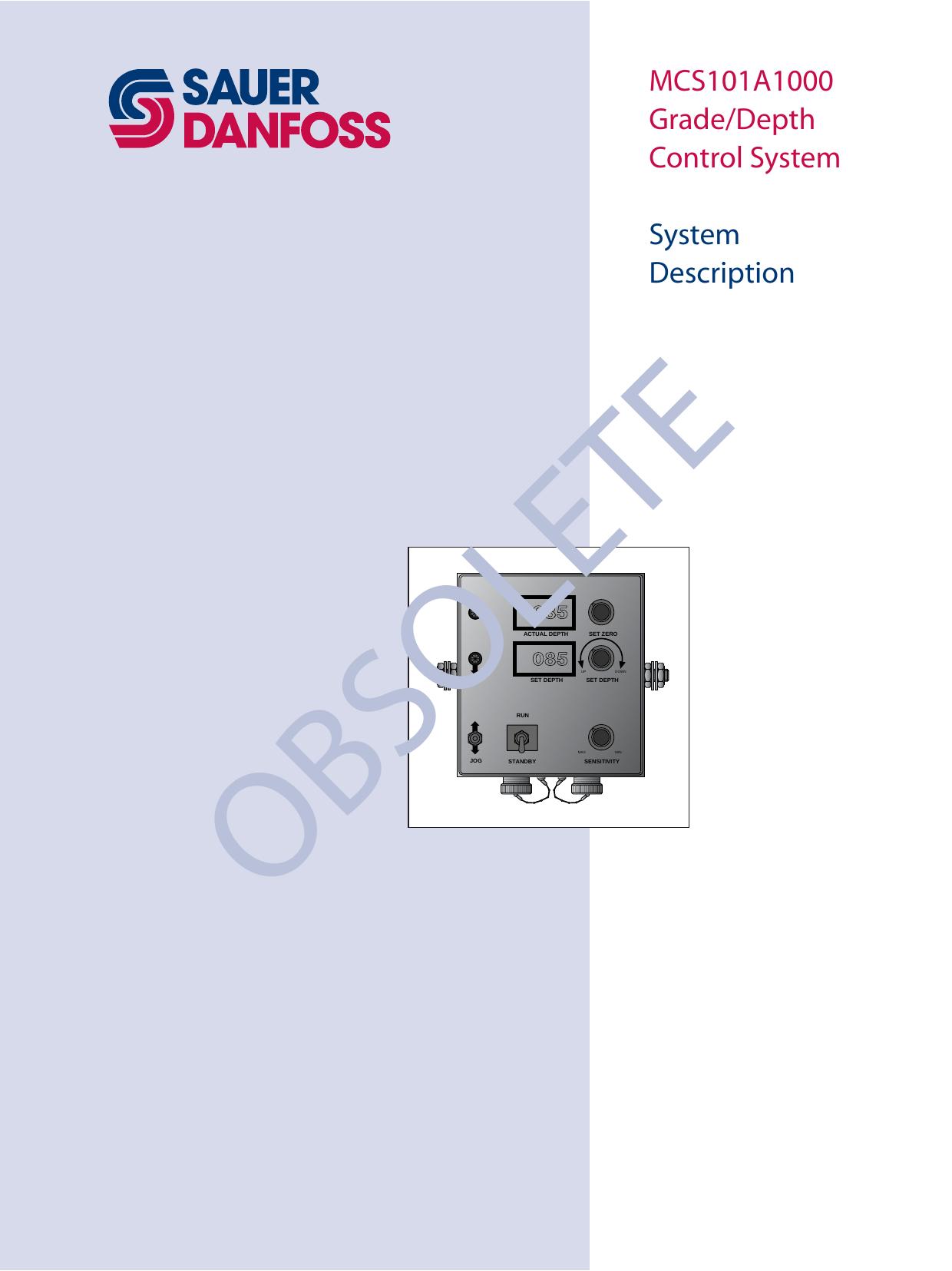MCS101A1000 Grade Depth Control System_SD_11-2002_B_OBS by Sauer-Danfoss Mobile Electronics NMS