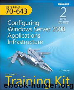 MCTS Self-Paced Training Kit (Exam 70-643): Configuring Windows Server® 2008 Applications Infrastructure by J.C. Mackin