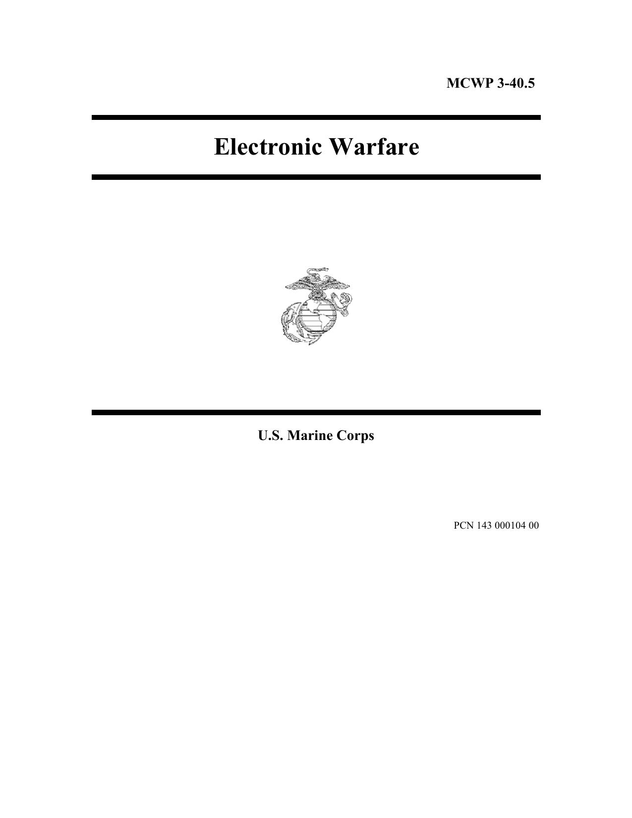 MCWP 3-40.5 Electronic Warfare by Unknown