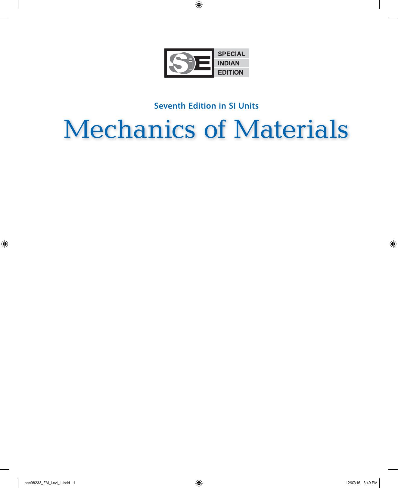 MECHANICS OF MATERIALS Ferdinand P Beer by Unknown