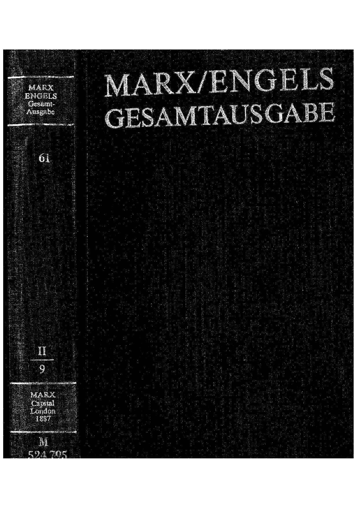 MEGAÂ² II.9 - Karl Marx - Capital. A Critical Analysis of Capitalist Production, London 1887 by Karl Marx