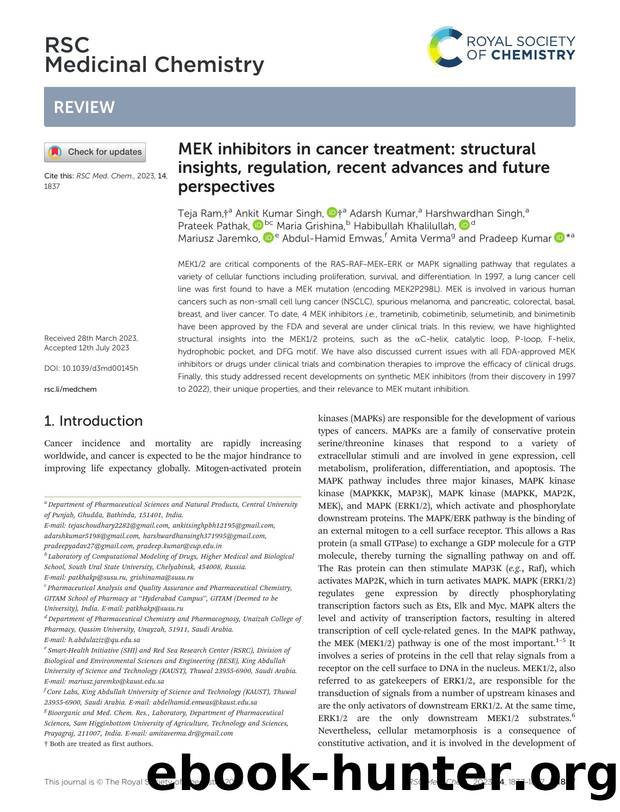 MEK inhibitors in cancer treatment: structural insights, regulation, recent advances and future perspectives by unknow