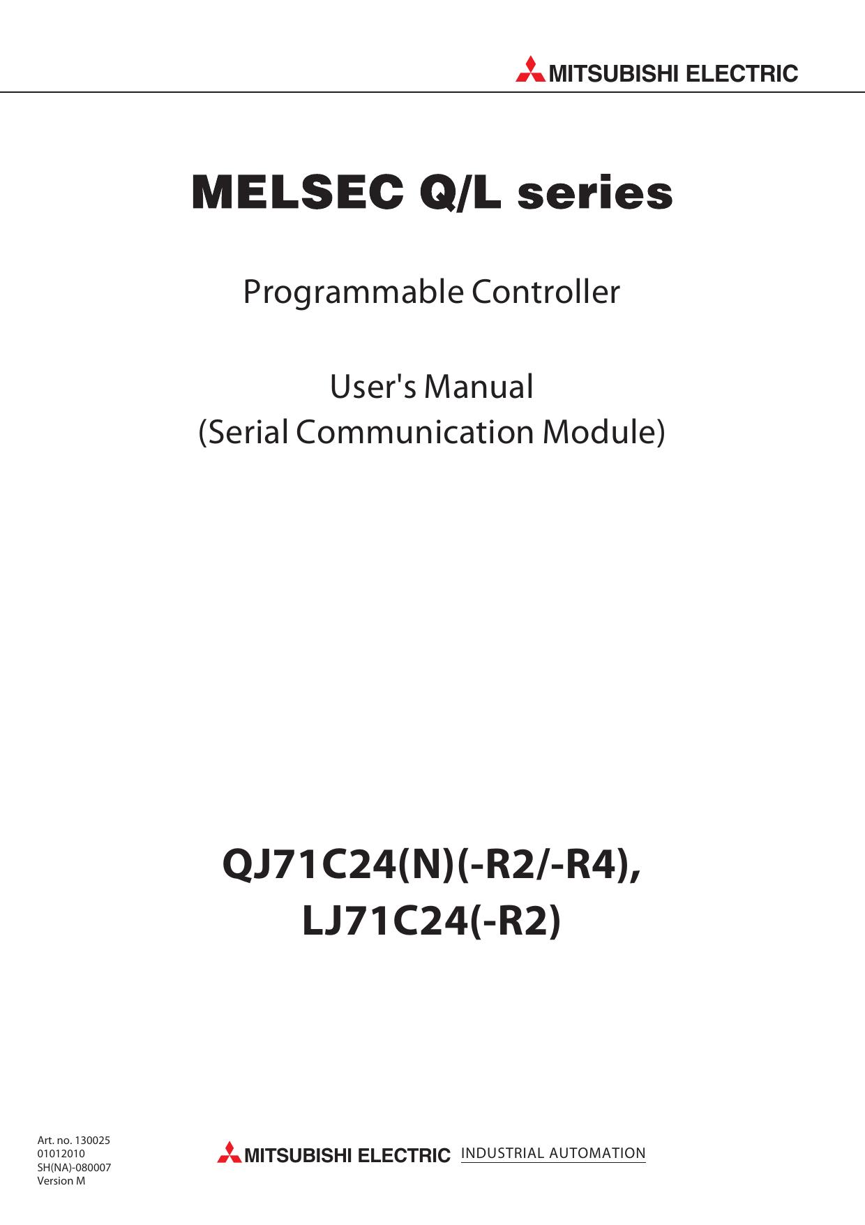 MELSEC-QL Serial Communication Module User's Manual (Application) by Unknown