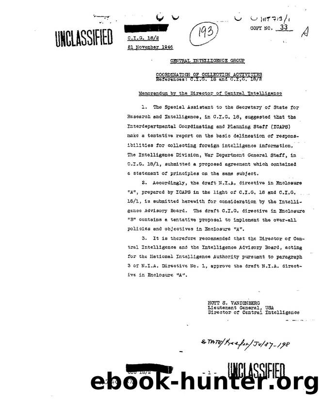 MEMO RE  COORDINATION OF COLLECTION ACTIVITIES 3e9a by Unknown